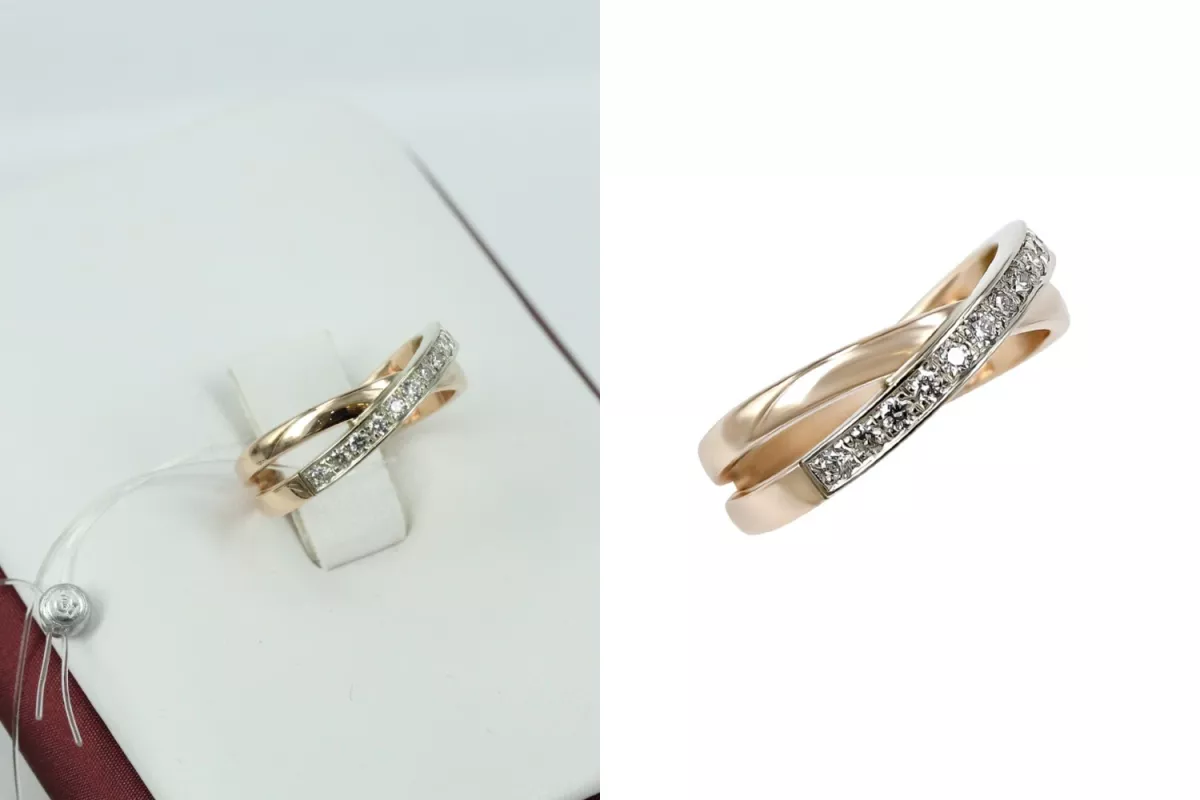 Образец до/после - обтравка и ретушь кольца