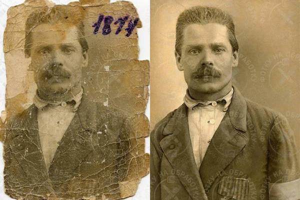 Реставрация фотографии до и после
