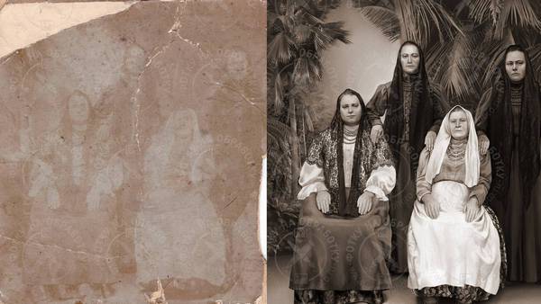 Реставрация фотографии до и после