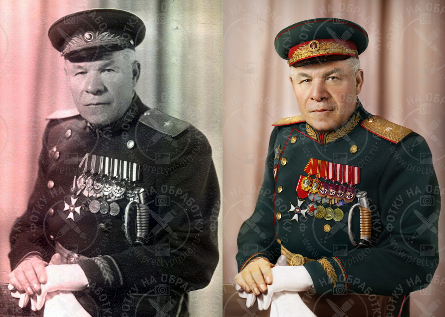 Обработка фото для акции «Бессмертный полк» Бессмертный полк: реставрация фото и раскрашивание