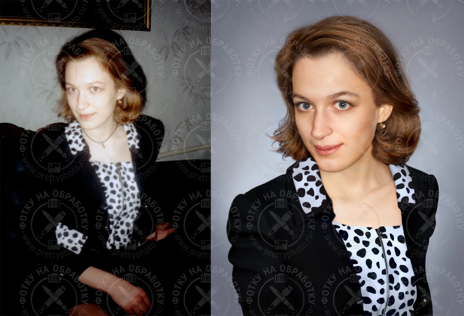 Ретушь для фотокерамики большого размера Пример улучшения качества фото для памятника