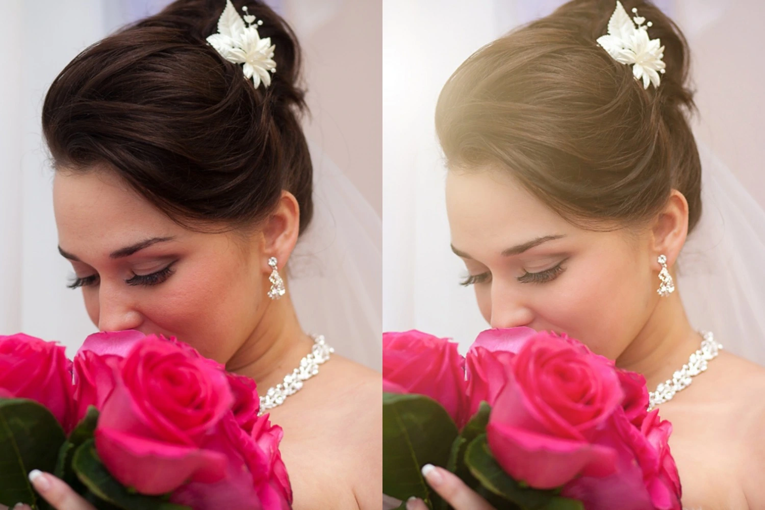 Пример обработки свадебного портрета в фотошопе