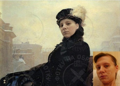 Фотомонтаж в картину Крамского «Незнакомка»