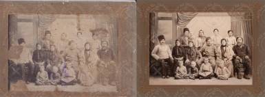 Пример реставрации старинного семейного портрета